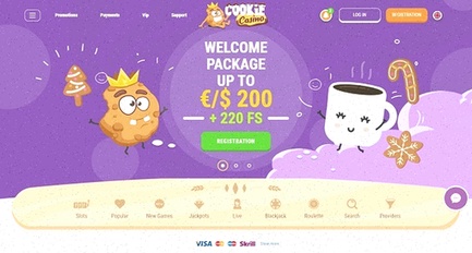 Cookiecasino interface